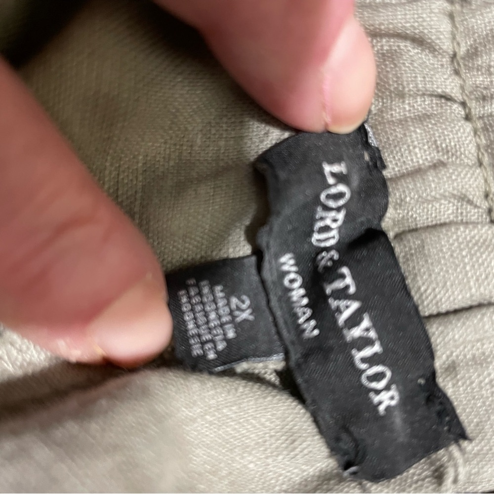 Lord & Taylor 2X 100% linen pants